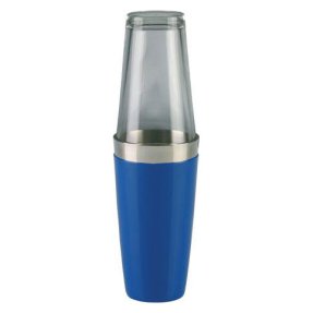 Bostonshaker i blått med shakerglass