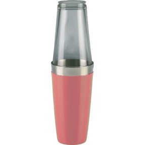 Bostonshaker i rosa med shakerglass