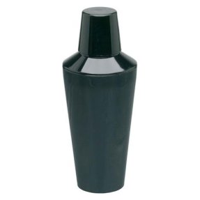 Tredelt cocktailshaker i plast, sort
