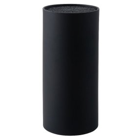 Svart knivblokk med bust