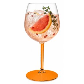Gin & Tonic plast glass oransje stilk/fot 58 cl - Tritan
