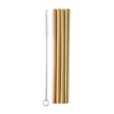 Bambusugrör med rengöringsborste 4-pack