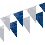 Flaggrekke blå-hvite flagg 10 meter