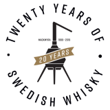 Mackmyra 20 år jubileums logotyp