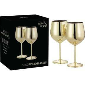 Gullglass vinglass - Cocktailglass i gull 50 cl 2-pakning
