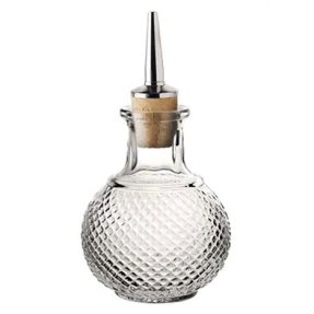 Rund diamantmønstret stenkeflaske 22 cl med helletut