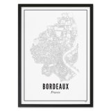 Plakat vinregion Bordeaux 40x50 cm