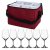 Expert vinsmakersett med 6 glass & vinrød veske