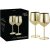 Gullglass vinglass - Cocktailglass i gull 50 cl 2-pakning