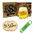 Staropramen replica 1930s ölglas, underlägg och öppnare presentpack