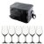 Expert vinsmakersett med 6 glass & sort veske
