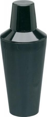Tredelt cocktailshaker i plast, sort