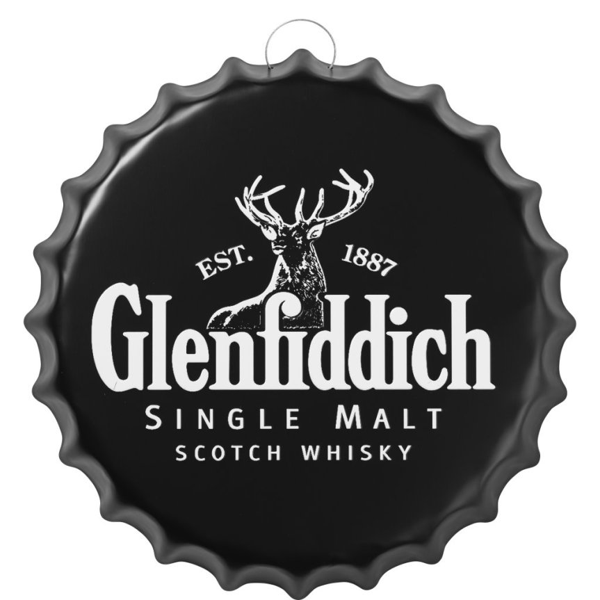 Väggskylt i metall, Glenfiddich