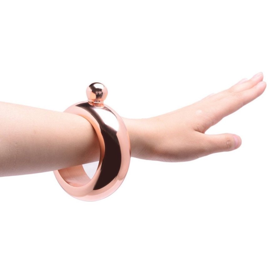 Lommelerke i armbånd - rosègull