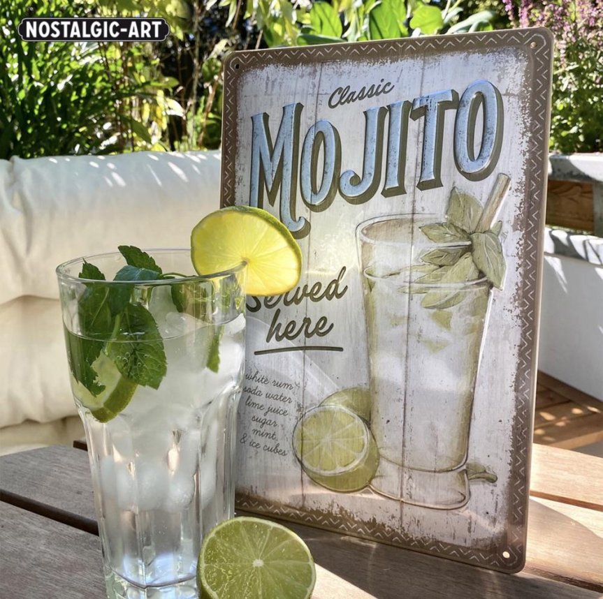 Barskilt Mojito Served Here 20x30 cm