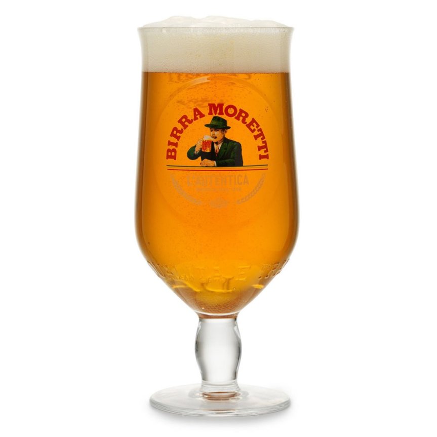 Birra Moretti ölglas