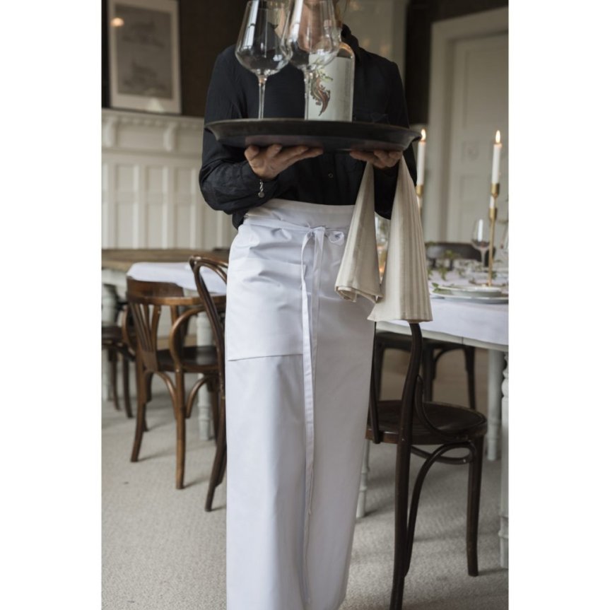 Brystforkle hvit med lomme