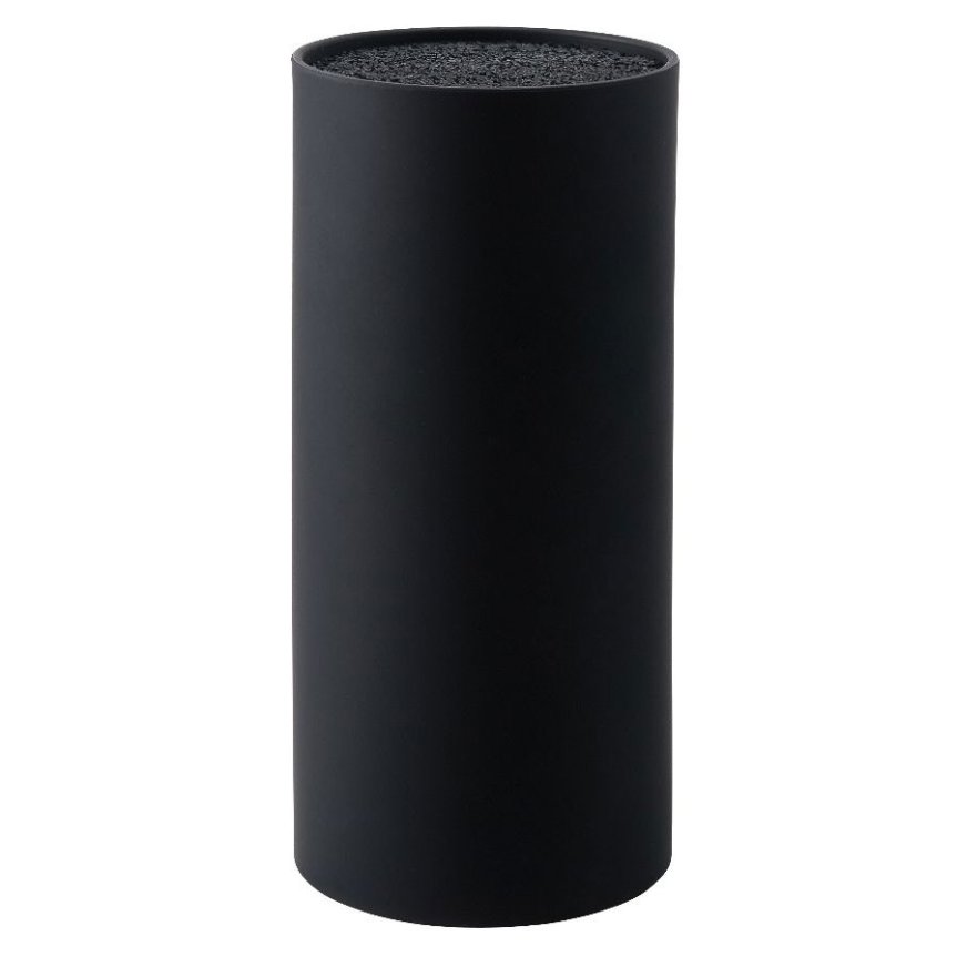 Svart knivblokk med bust