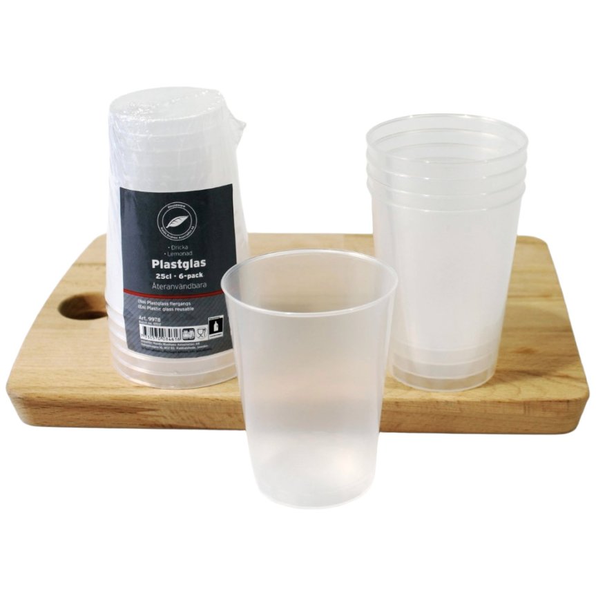 Drikkeglass i plast 25 cl 6-pakning