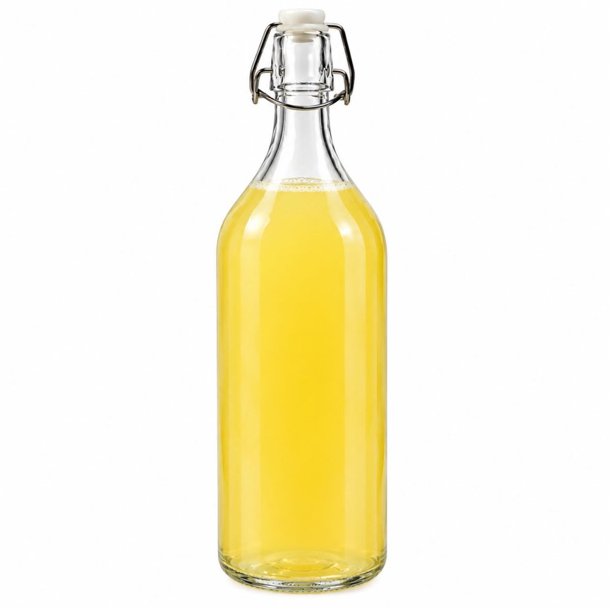 Zoom bilde av Glassflaske med patentkork 1 liter