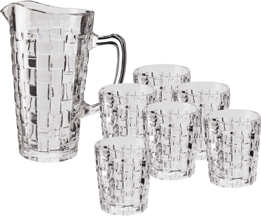 Glitter Tillbringare med 6 st glas