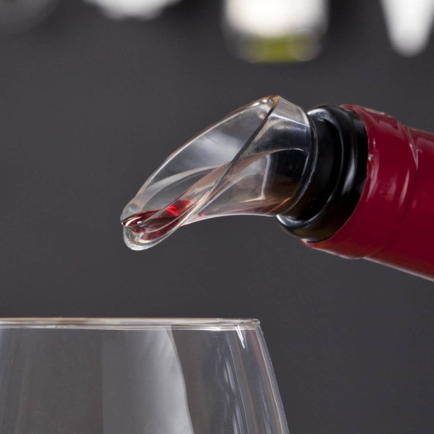 Zoom bilde av Wine Server skjenketut svart 2-pakning