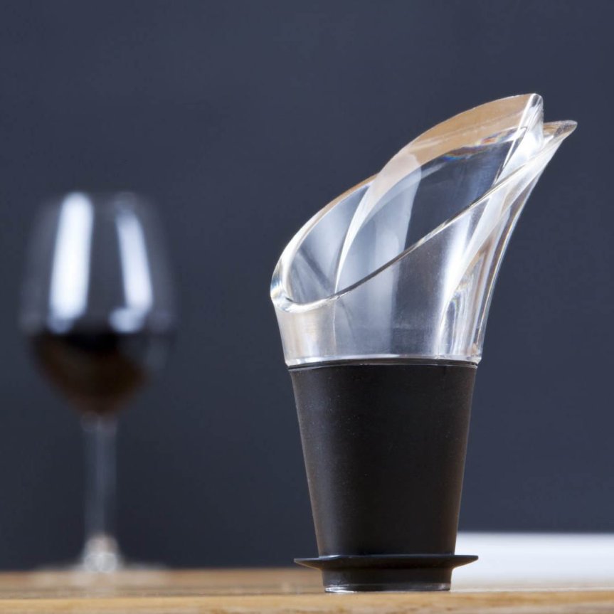 Zoom bilde av Wine Server skjenketut svart 2-pakning