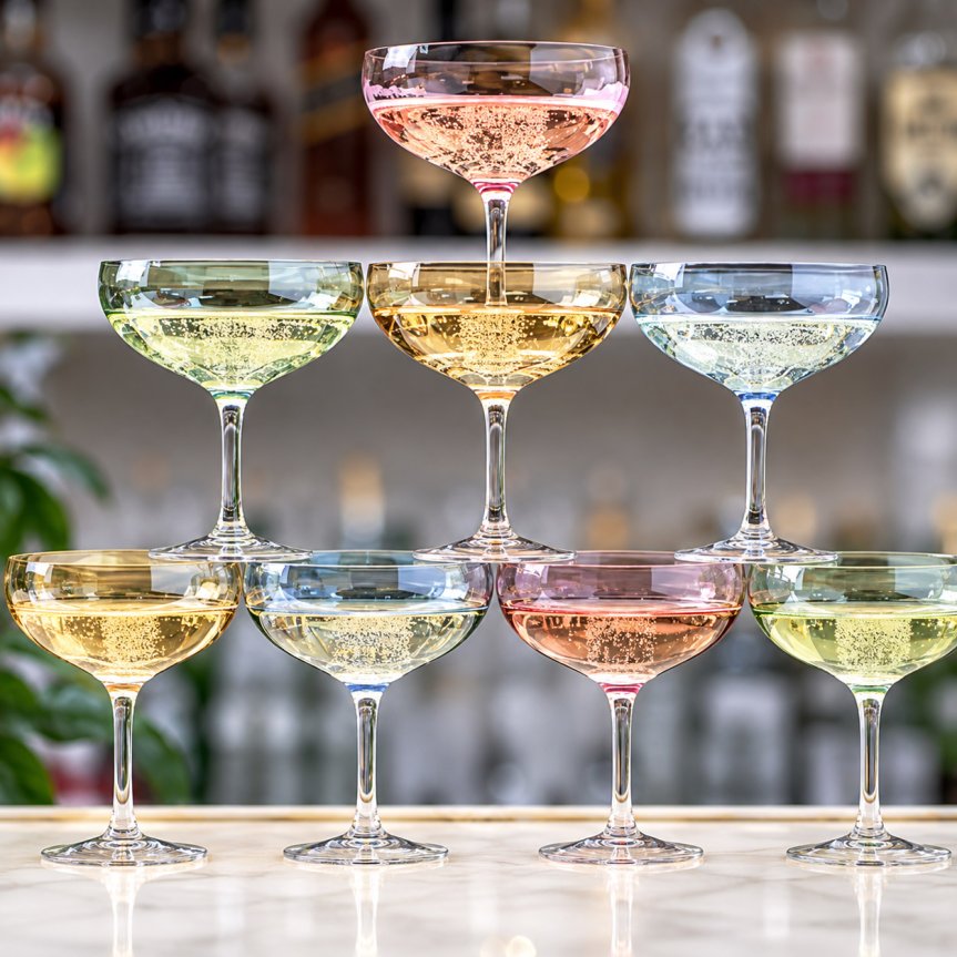 Zoom bilde av Magnor Happy Champagne glass Grønn Coupe 28 cl
