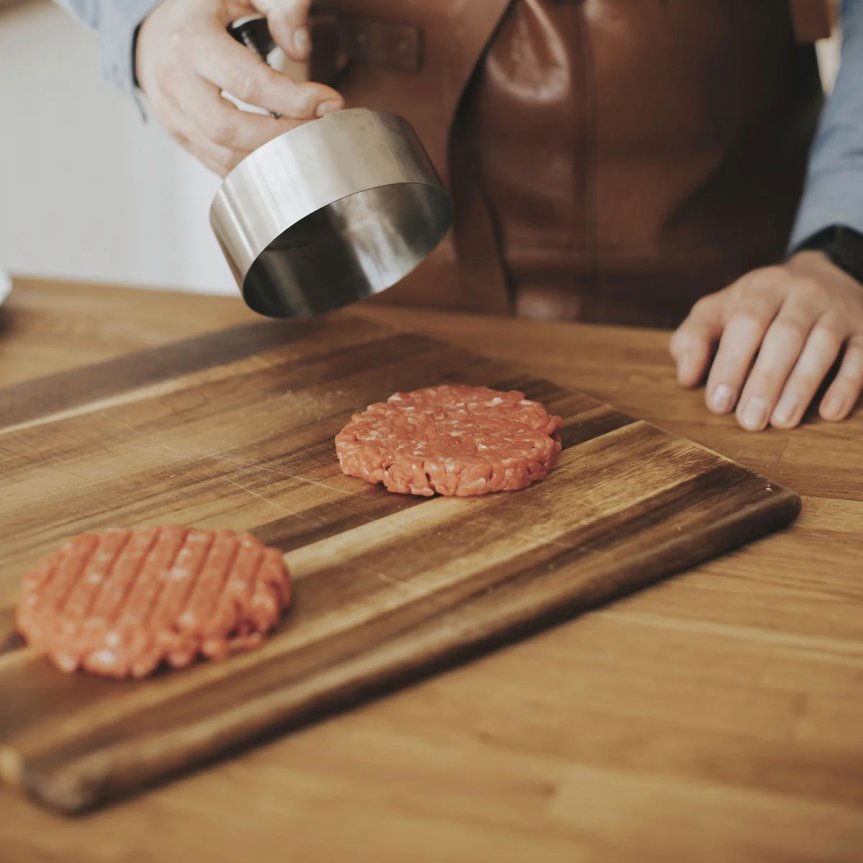 Haya Hamburgerpresse 11 cm rustfritt stål