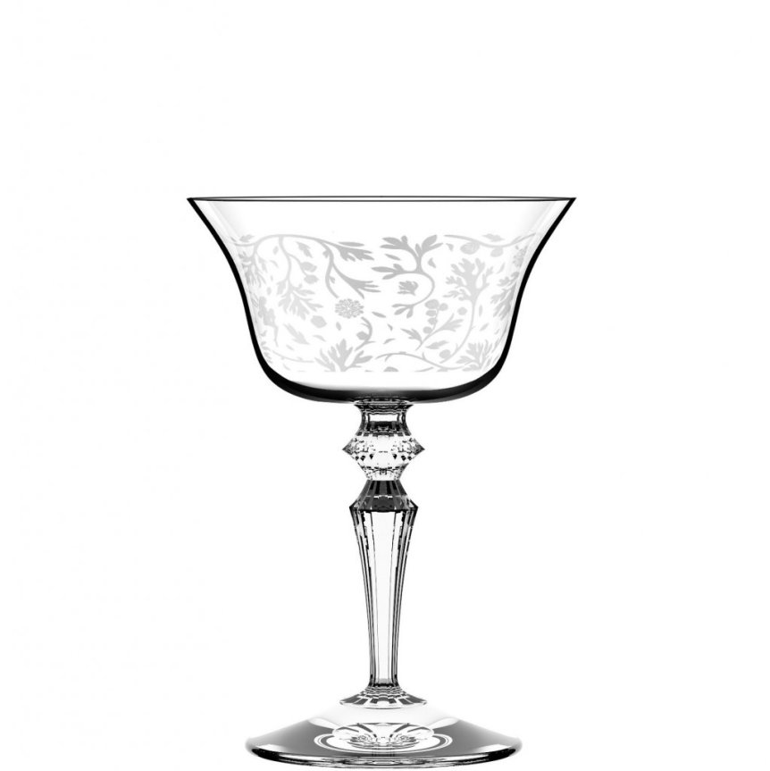 Wormwood Double Presidente dekorert cocktailglass 220 ml, 6-pakning