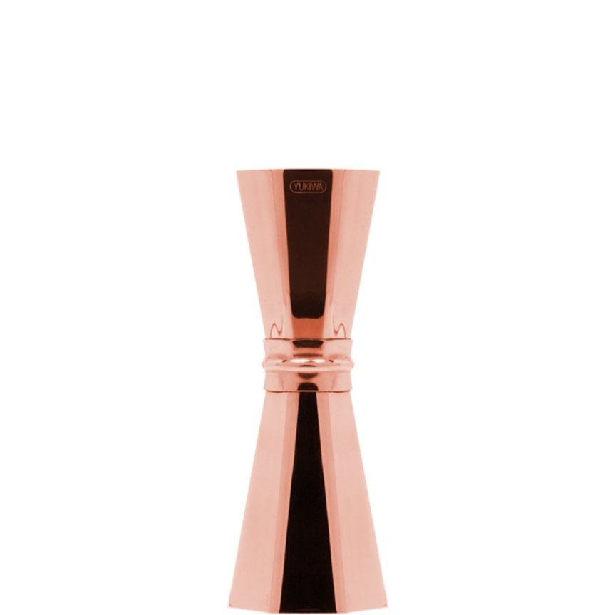 Yukiwa Octagon jigger belagt med rosègull 33/45 ml