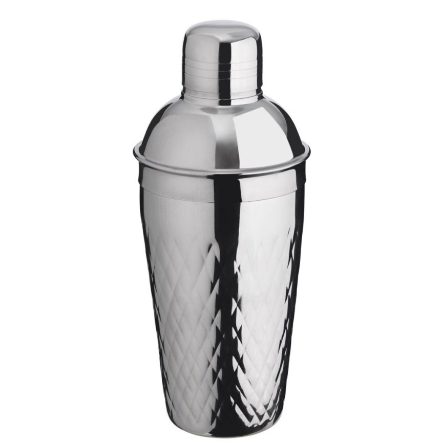 Tredelad shaker i silver