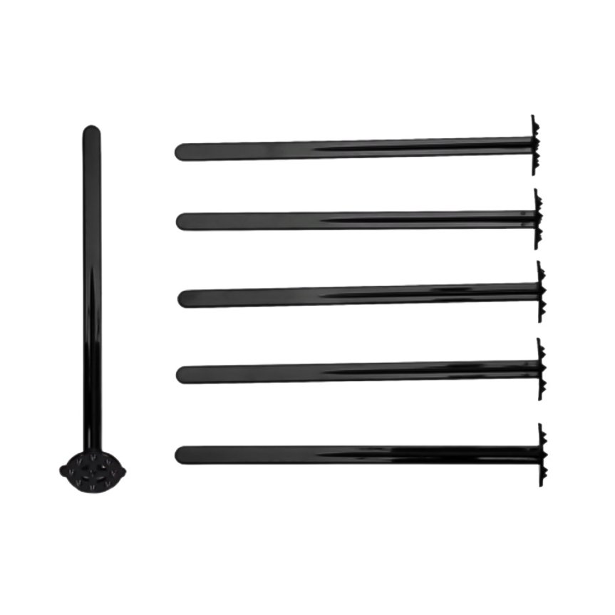 Drinkpinne med muddler muddlare svart plast