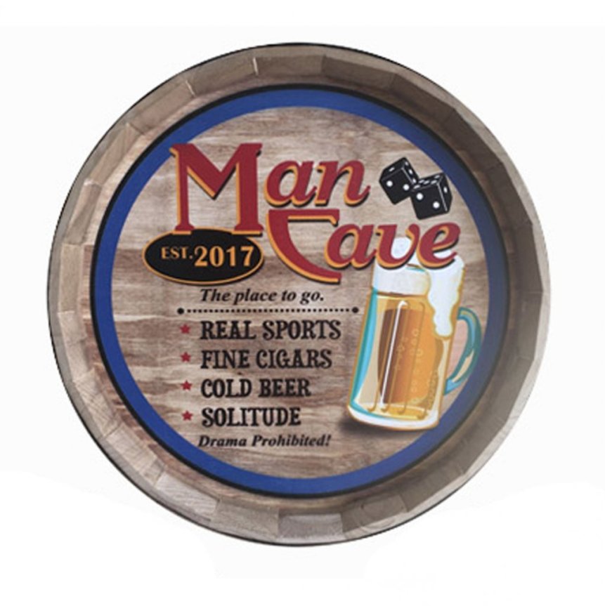 Väggdekor man cave i trä