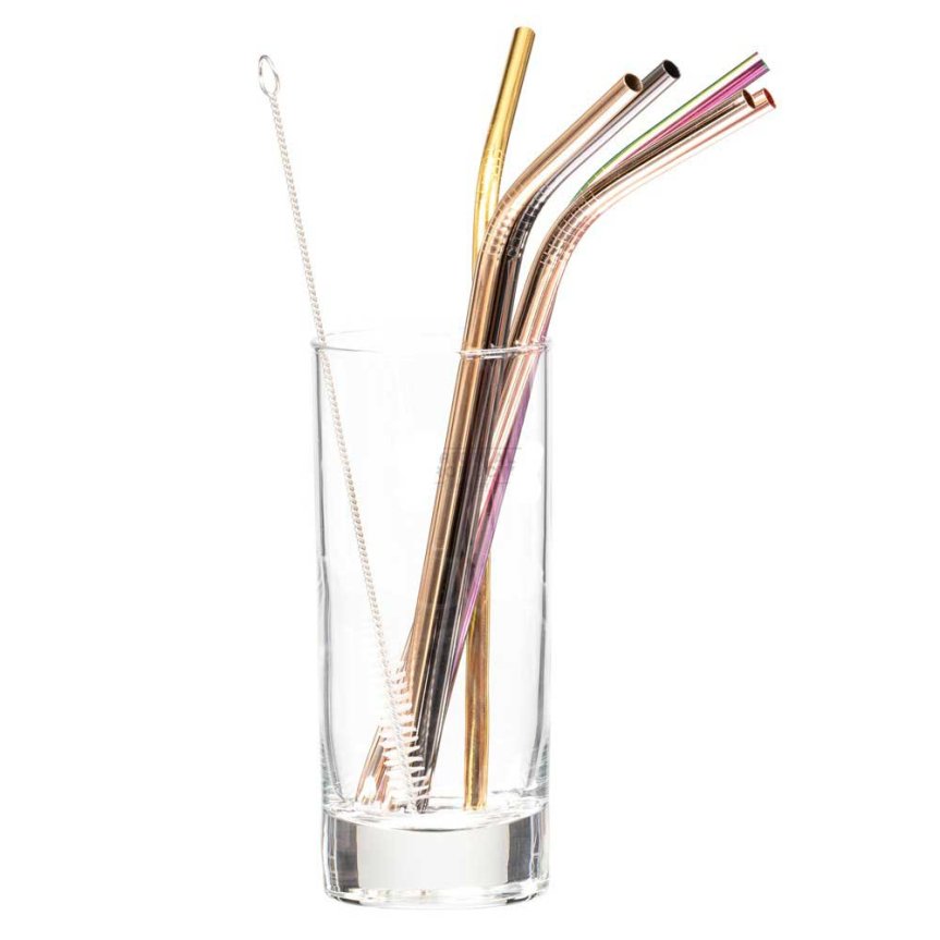 Mixology metallsugerør, 6-pakning