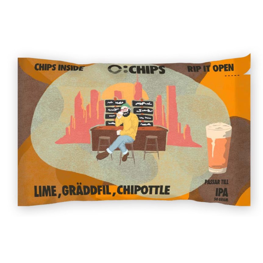 Chips til IPA - Lime, Rømme, Chipotle 50 g