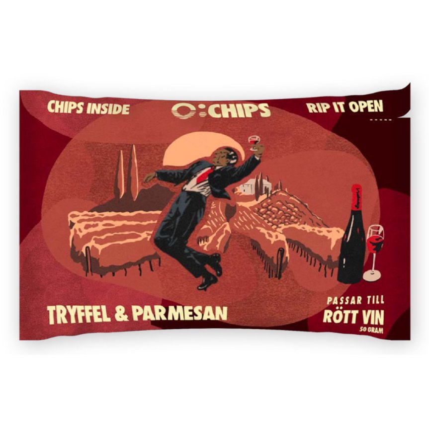 Chips til rødvin - Trøffel, Parmesan 50 g