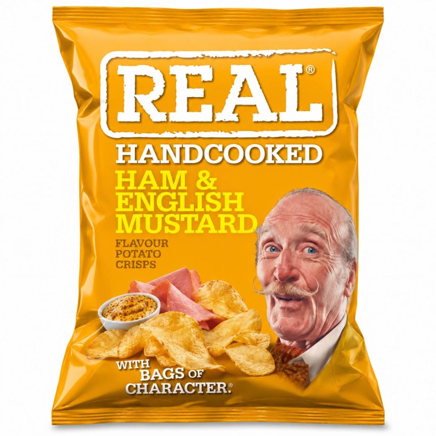 Zoom bilde av Real Chips - skinke og engelsk sennep 35 g