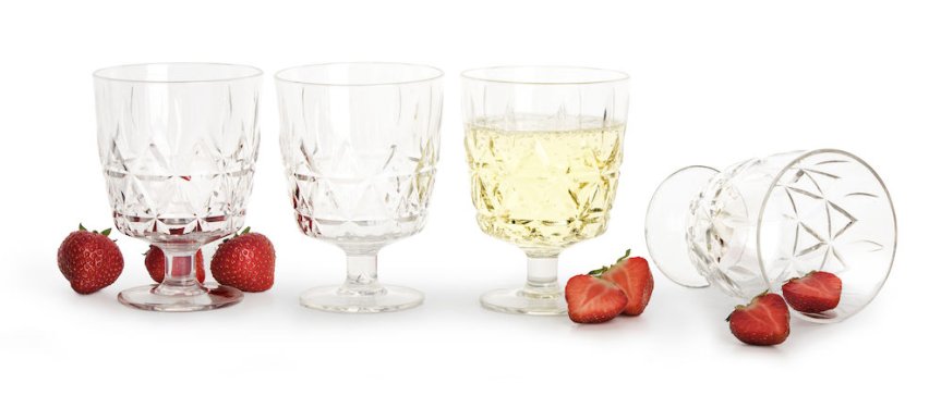 Picknick plastglas 4-pack