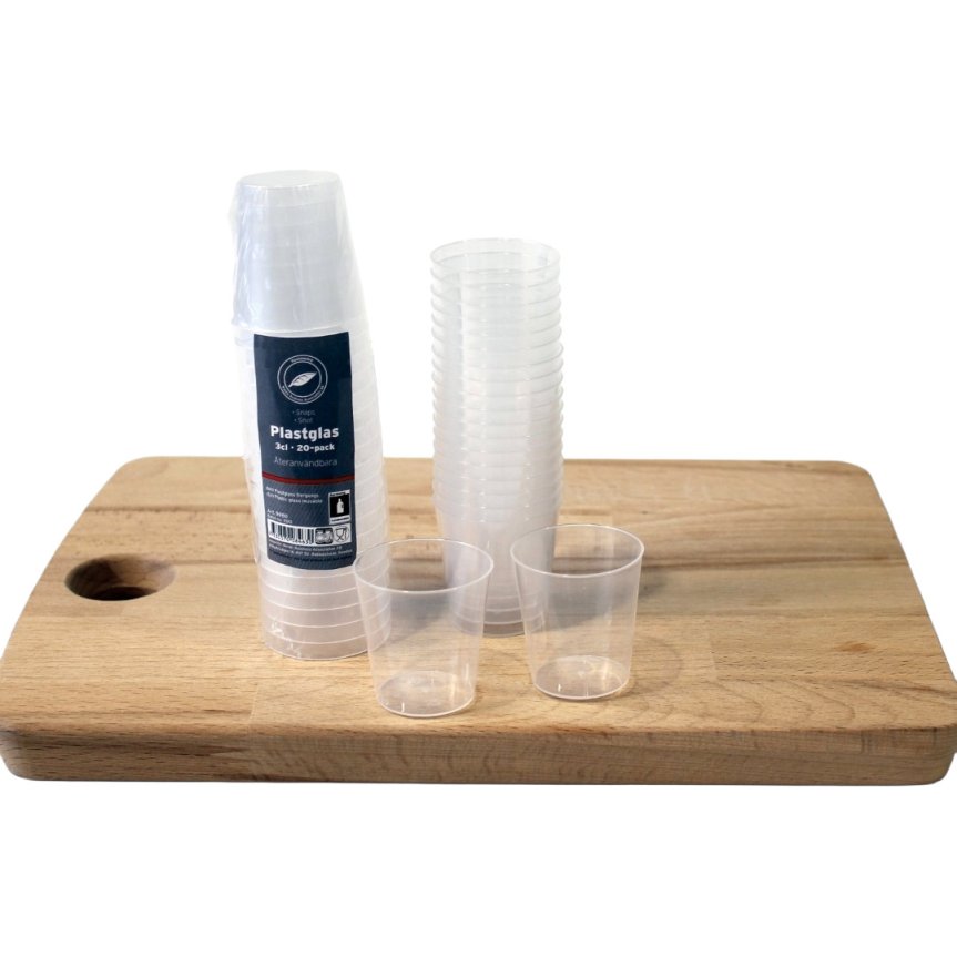 Snapsglass i plast 3 cl 20-pakning