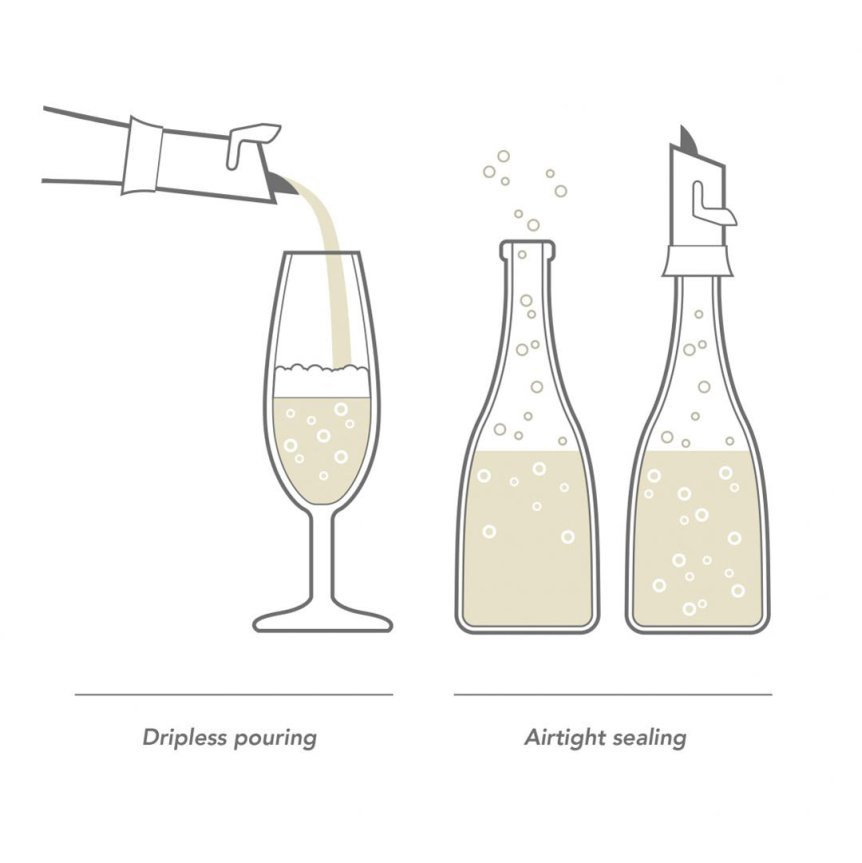 Zoom bilde av Champagnekork med helletut – Svart
