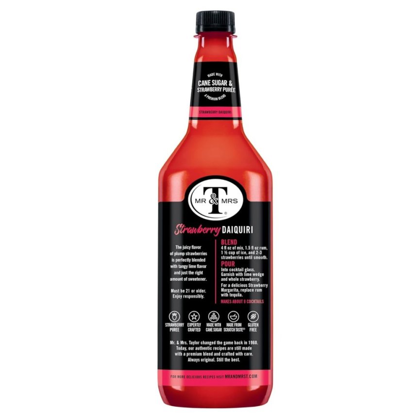 Mr & Mrs T Strawberry Daiquiri Margarita mix 1 liter