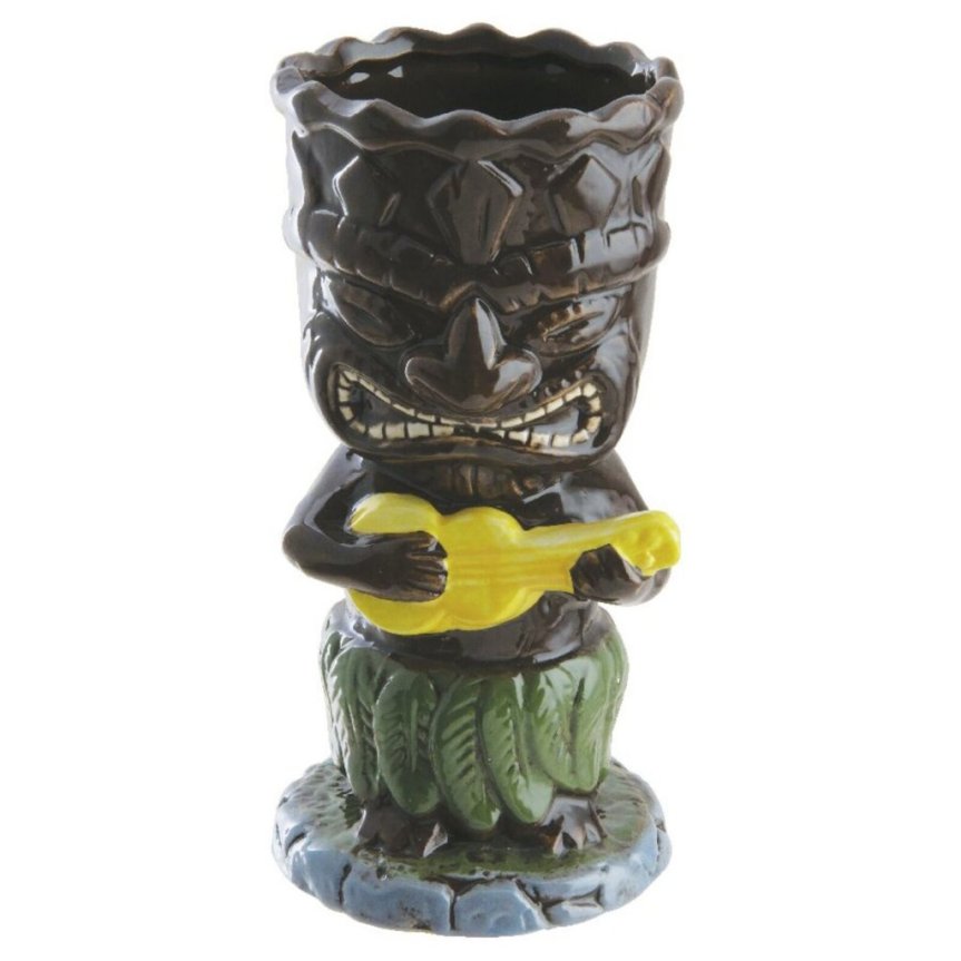 Tiki-kopp Anaface med ukulele keramikk 34 cl