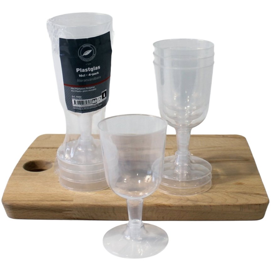 Vinglass i plast 4-pakning 16,3 cl
