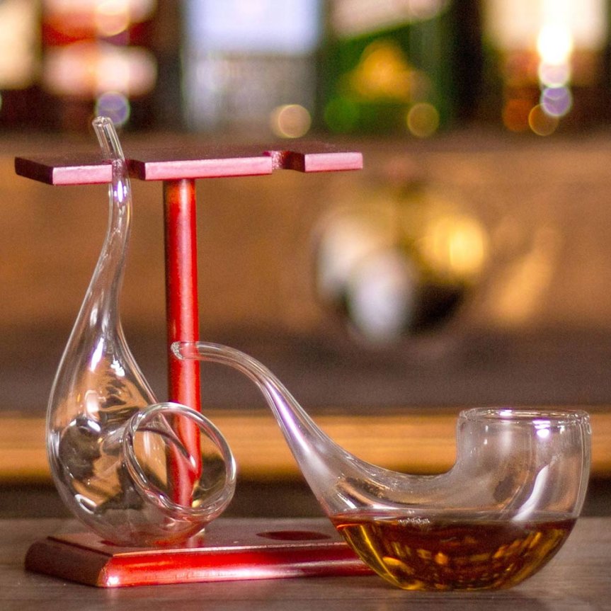 Zoom bilde av Vinology Pipe Sippers med trestativ