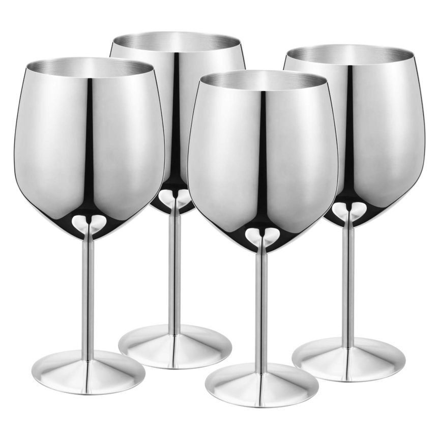 Zoom bilde av Violette vinglass i rustfritt stål 48 cl 4-pakning