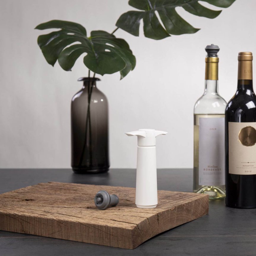 Zoom bilde av Vacu Vin Wine Saver Original vakuumpumpe hvit med 1 vinkork
